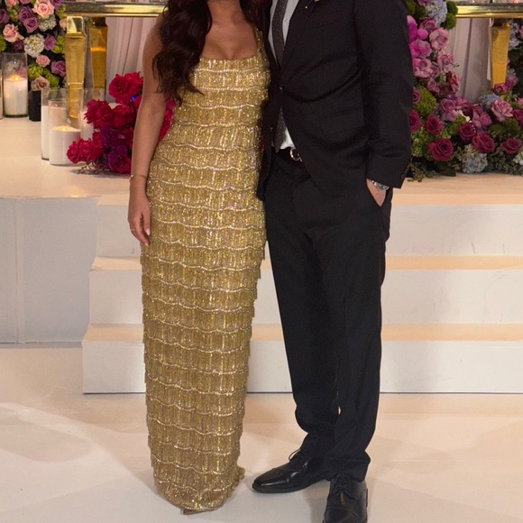 Rachel Gilbert SADIE GOWN in gold - Picture 10 of 14